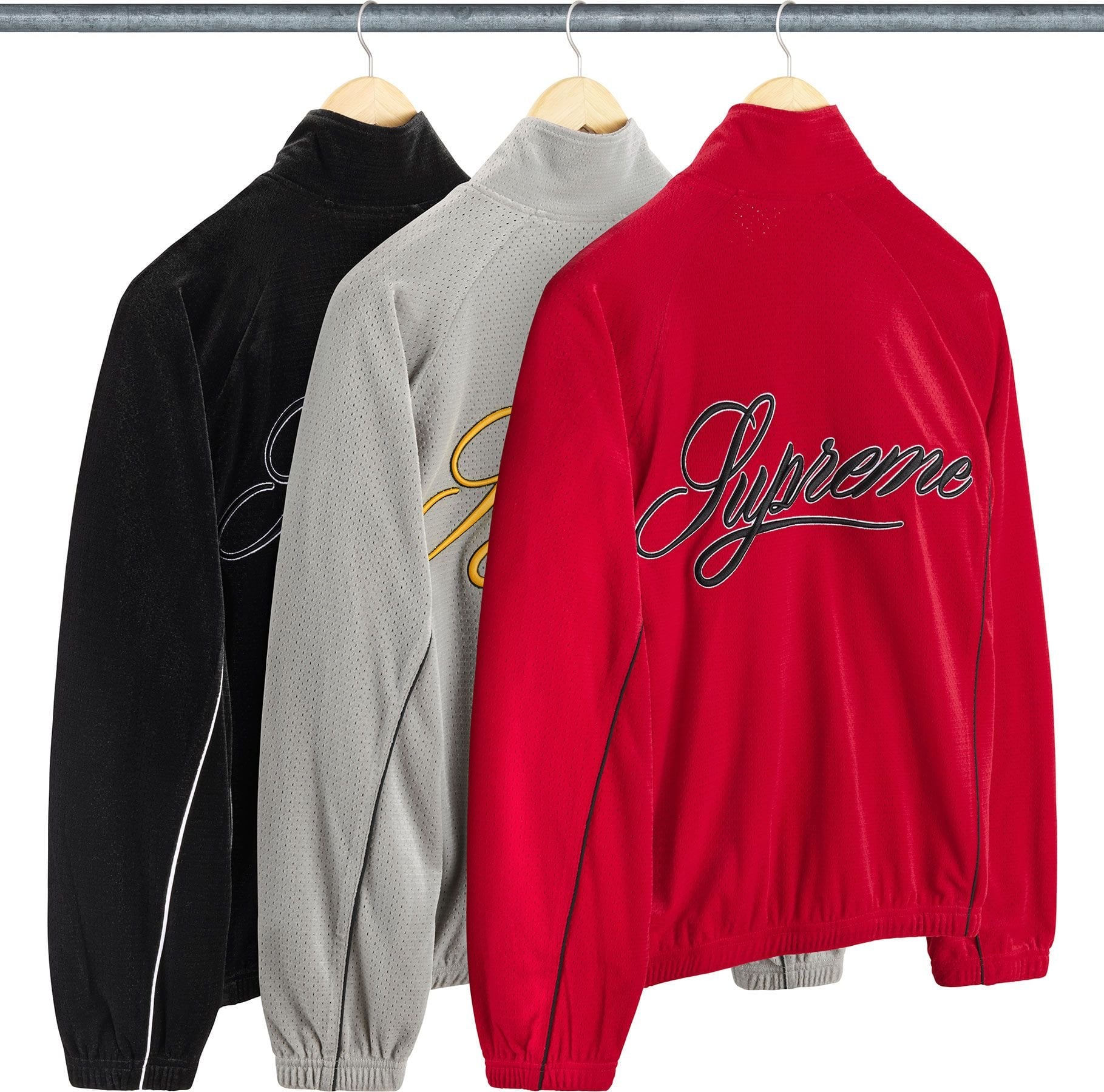 Velour Mesh Track Jacket